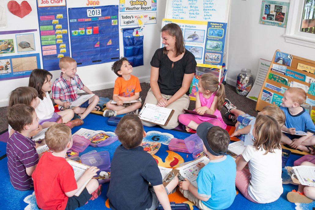 2023 2024 School Year Registration Now Open To Current Families Fair   Young Students And Teacher Sitting On Floor In A Circle At School 1030x687 